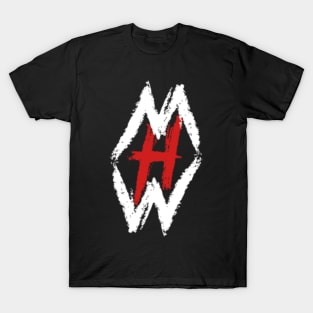 Large White and Red Hidden Wisdom Logo T-Shirt